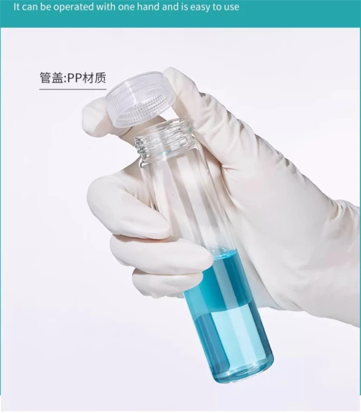 Lab Use 30mm Heat Resistant Clear Glass Tube With Tissue Culture Caps For Plant Packaging